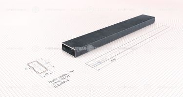 Труба профильная 09Г2С 140х60х6 изображение и чертёж