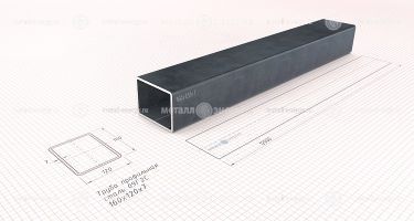 Труба профильная 09Г2С 160х120х7 изображение и чертёж