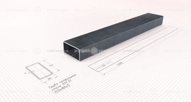 Труба профильная 09Г2С 160х80х5 изображение и чертёж