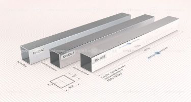 Труба профильная нержавеющая 100х100х3,0 изображение и чертёж