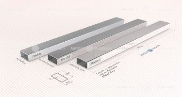 Труба профильная нержавеющая 100х50х3,0 изображение и чертёж