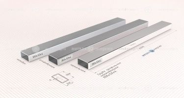 Труба профильная нержавеющая 100х50х4,0 изображение и чертёж