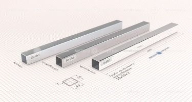 Труба профильная нержавеющая 50х50х3,0 изображение и чертёж