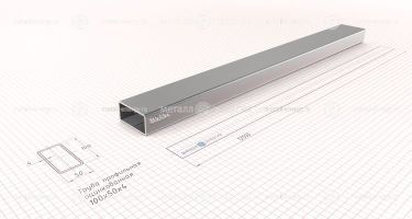 Труба профильная оцинкованная 100х50х4 изображение и чертёж
