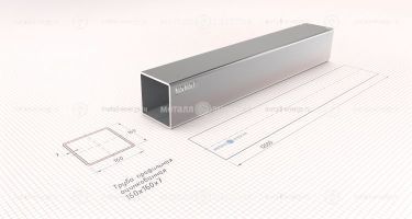 Труба профильная оцинкованная 160х160х7 изображение и чертёж